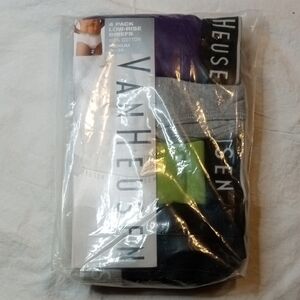 Van Heusen Men's Briefs 4-Pack - Black, Gray, Purple, White